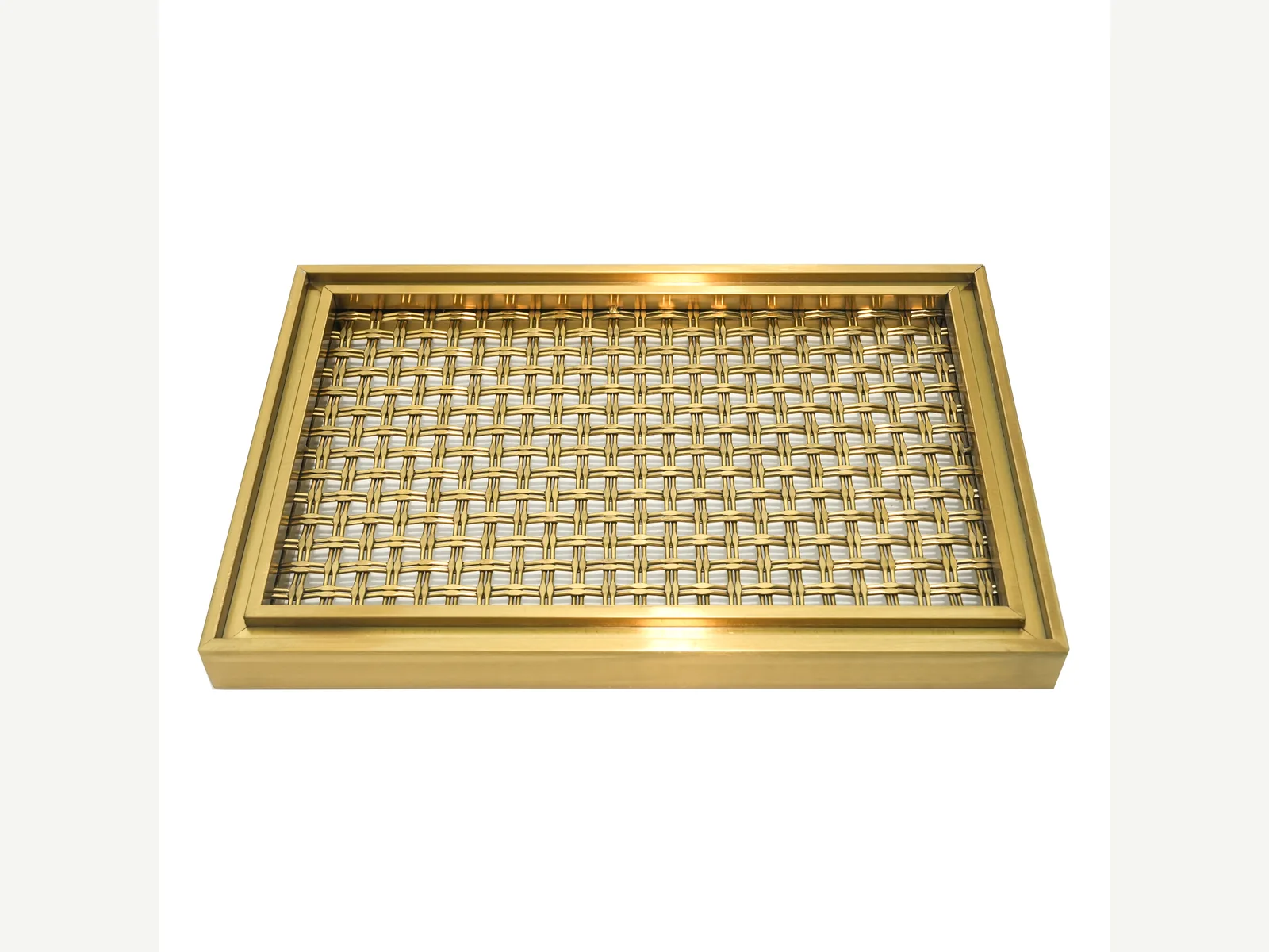 Brass decorative wire mesh product front view Brass decorative wire mesh product front view