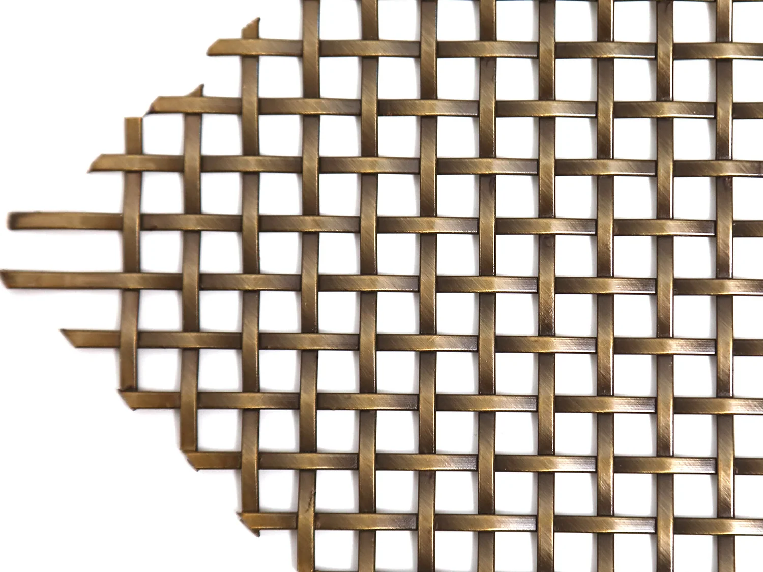 Decorative Crimped Pattern 04 Crimped mesh sample with a regular open square grid