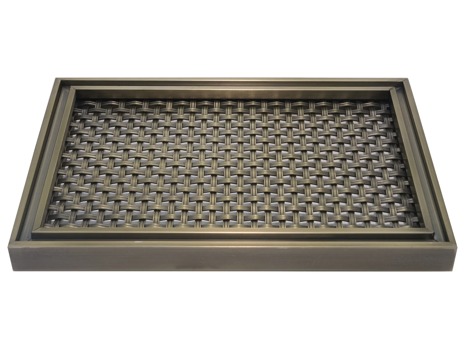 Decorative Crimped Pattern 09 Framed crimped mesh with an alternating woven pattern