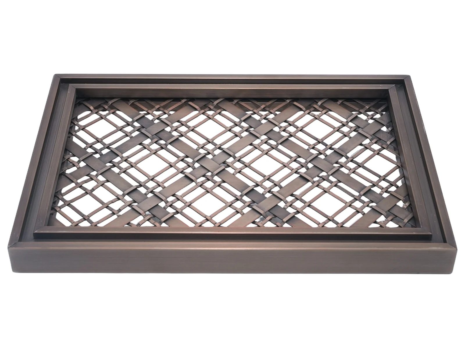 Decorative Crimped Pattern 10 Framed open crimped mesh with crossing wire groups