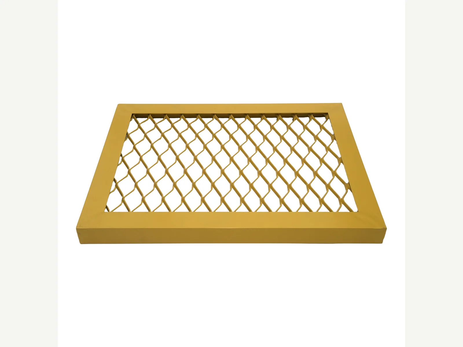 Brass raised expanded metal panel