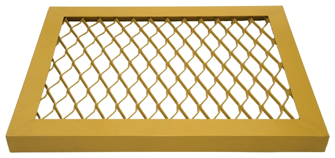Expanded Brass Panel Tight Crop 01 Brass raised expanded metal panel