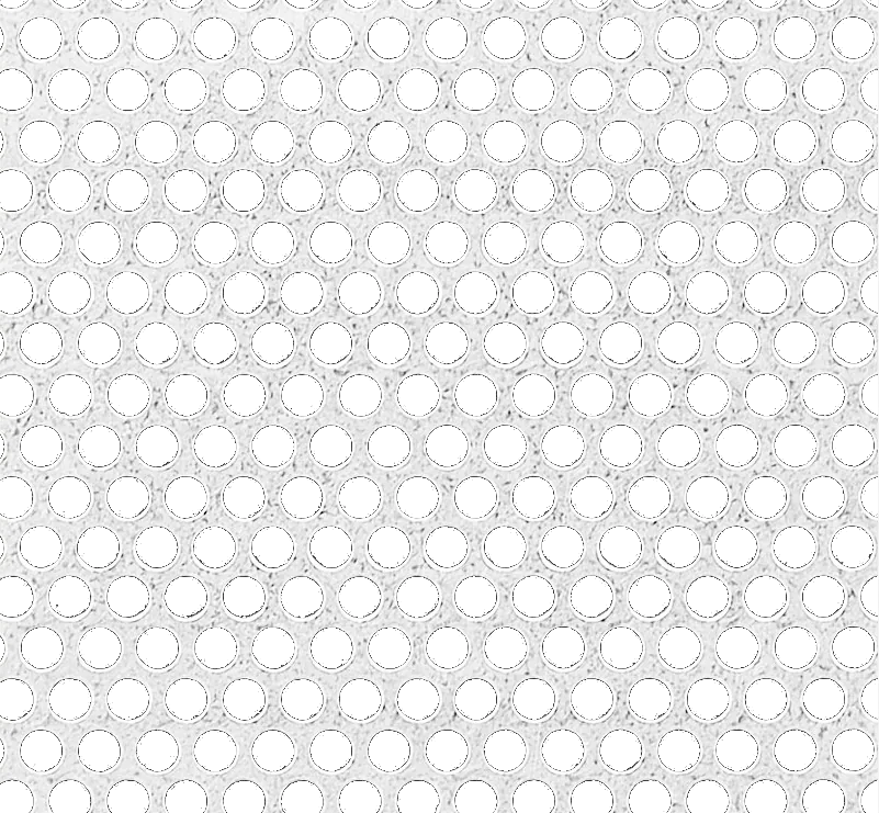 Galvanized perforated sheet texture with round openings