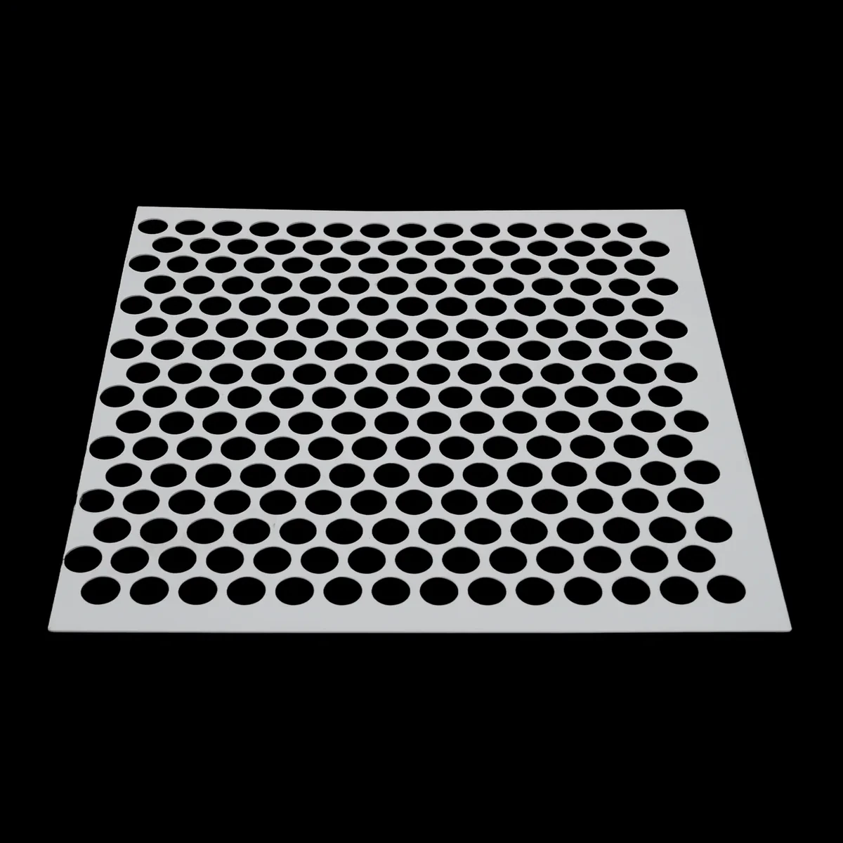 Perforated metal sheet with round openings