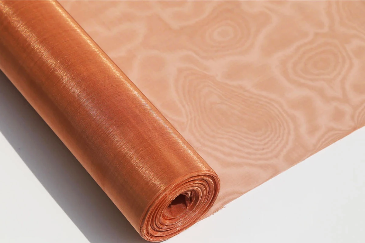 Copper woven wire mesh with square openings